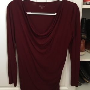A Pea in the Pod Maternity Burgundy Cowl Neck S